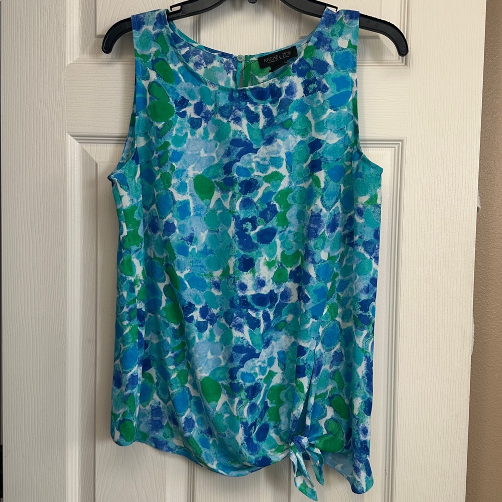 Cute floral sleeveless blouse